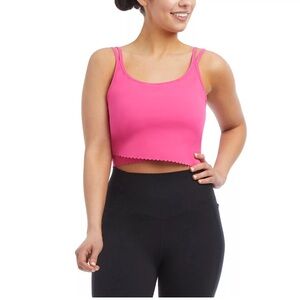 NWOT Danskin Double-Strap Cropped Bralette Tank Top Pink Large